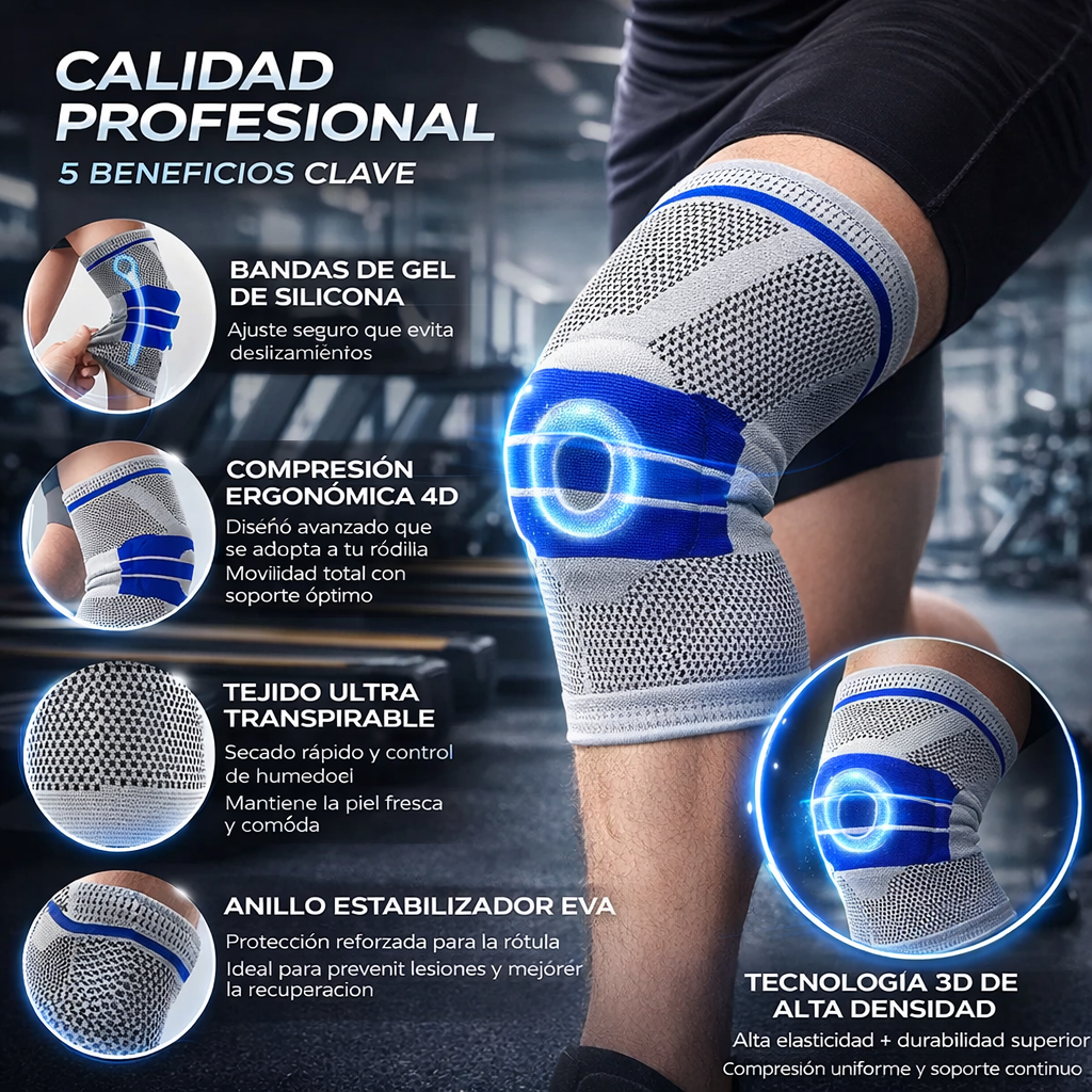 🦵💥 Rodillera Ortopédica con Gel para Rótula X2 + Envío Gratis 🚚✨