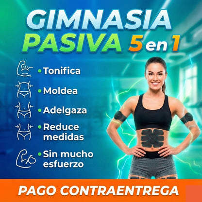 Tonifica tus músculos, donde y cuando quieras 🚀 Gimnasia Pasiva 5 En 1 ⚡ Electroestimulación