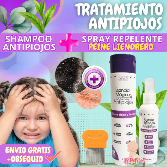 Combo tratamiento anti piojos ¡Elimina piojos y liendras!