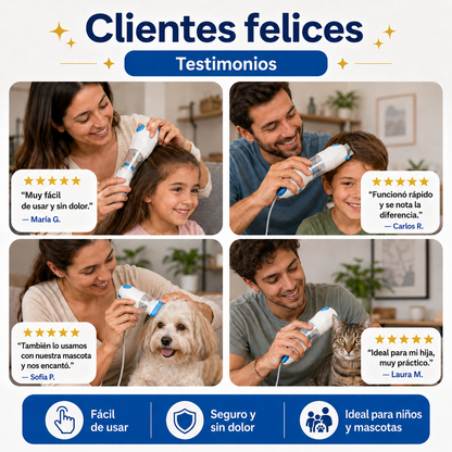 🐾👧 Peine Eléctrico Antipiojos 💙✨ Elimina Piojos y Liendres Sin Químicos 🚫🪳