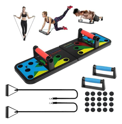 💪 Tabla Push Up Multifuncional + 2 Bandas | Entrena en Casa Pecho, Espalda, Hombros y Brazos 🏠🔥