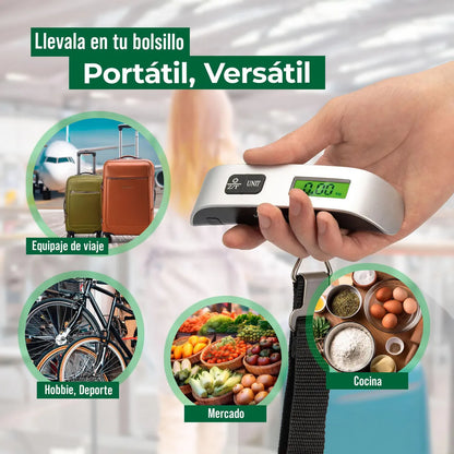 ⚖️✈️ Báscula Digital 50 kg – Viaja sin Sobrepeso | Pago Contraentrega 💸🧳